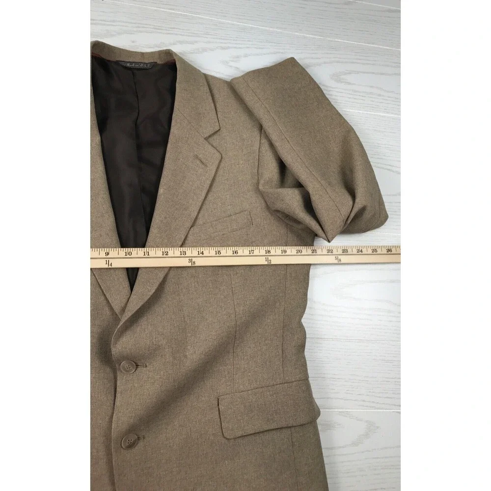 Vintage Levi's Blazer Sport Coat 42 Brown Wool 2 Button Single Vent Business 80s